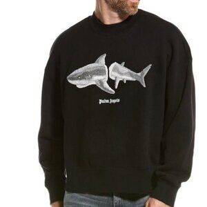 Palm Angels Black Sweatshirt Grey Shark M NWT $995